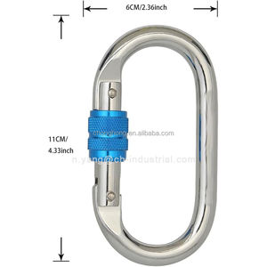 Mousquetons à verrouillage par torsion de qualité industrielle 25 <span class=keywords><strong>KN</strong></span> 5600 <span class=keywords><strong>LB</strong></span>, clips pour hamacs, camping, mousquetons de sécurité robustes pour l'escalade - Product Image 2