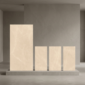 Azulejos de porcelana brillante Breccia Latte de 800x1600 mm con aspecto de mármol para pisos y paredes en interiores de hoteles - Product Image 4