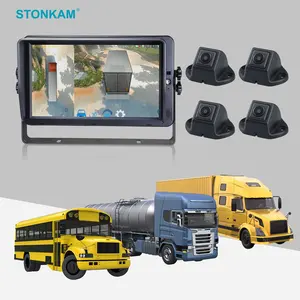 STONKAM 10.1 inç kamyon hd 3d kuş gözü monitörlü kamera 360 panoramik görünüm monitörlü kamera sistemi için