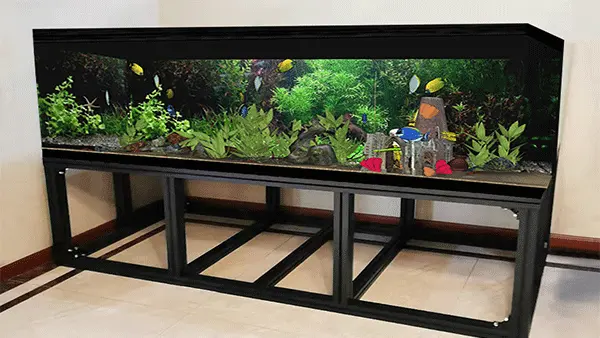 Aluminum Alloy Profile Frame Wall Hanging Fish Tank Pool Fish Tank Aquarium Rack with Cabinet Customized Fish Aquarium Stand