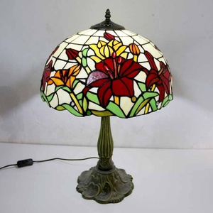 LongHuiJing Handmade European for Style Stained Glass LED AC Multicoloured 2700K Warm White Dome Flexible Zinc Alloy <b>Stand</b> - Product Image 3