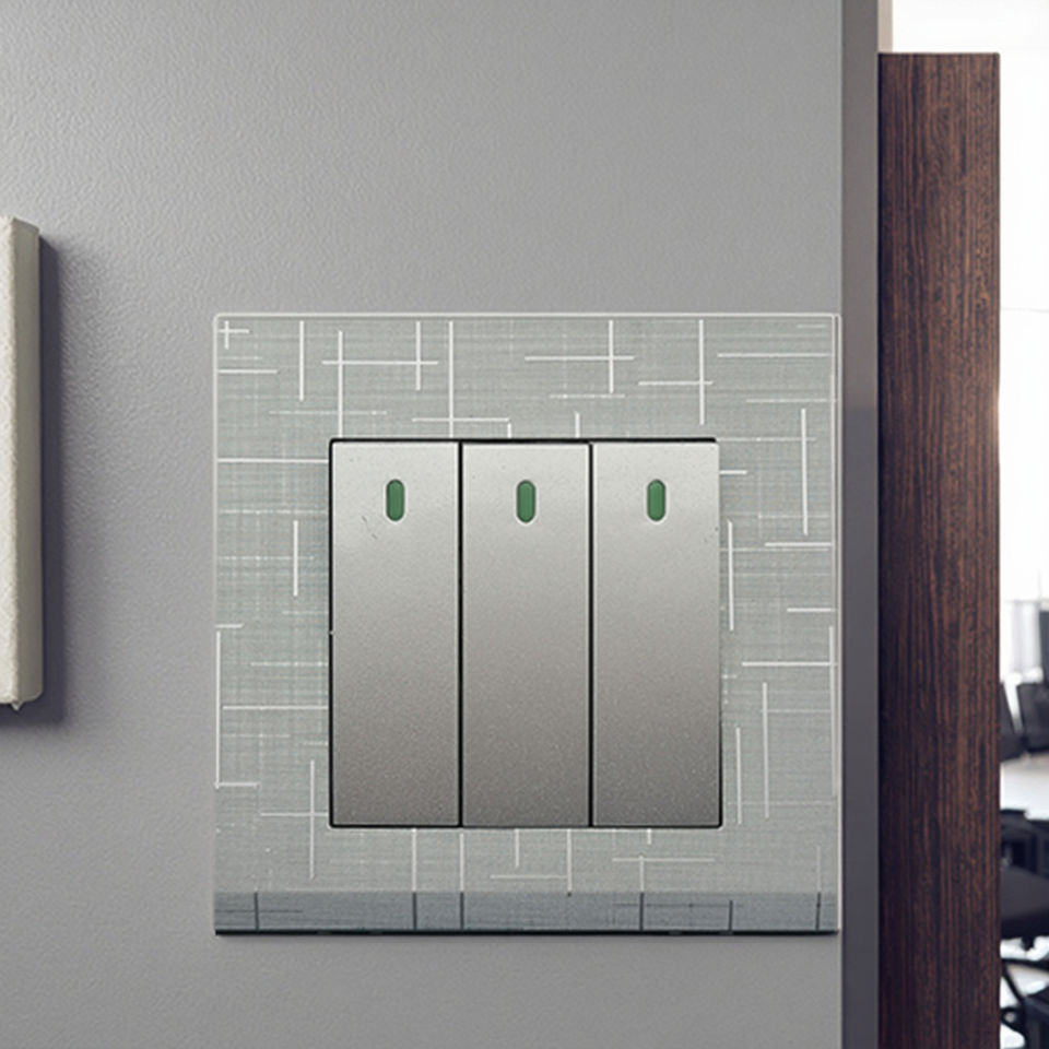 VNX Meteor Silver Series Wall Switch 3gang 1/2 Way Wall Switch
