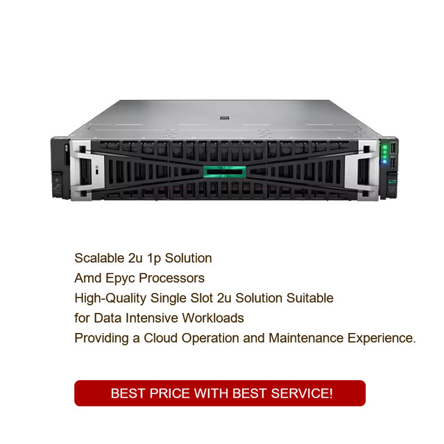 Hot Selling AMD EPYC Enterprise High-Expandable Original ProLiant DL345 Gen11 2U Rackmount Server in Stock
