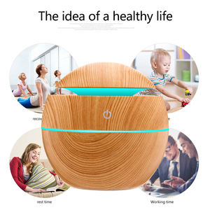 7 Colors Ultrasonic Humidifier Aroma <b>Diffuser</b> Humidifier 130ml Wood Grain Aroma <b>Diffuser</b> Mini Humidifier - Product Image 3