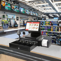 Terminal Punto de Venta con Pantalla Táctil de 15.6 Pulgadas y Diseño Delgado 2026, con Segunda Pantalla de 11.6 Pulgadas y Software para Comercio Minorista y Hostelería
