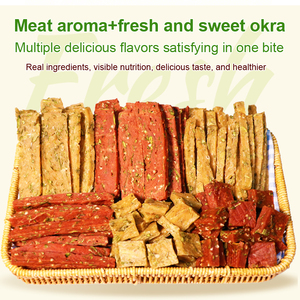 Nourriture pour animaux de compagnie à base de poulet ou de canard avec des légumes mélangés à l'okra, coupés en dés ou en tranches, sans céréales, pour chiens <span class=keywords><strong>et</strong></span> chats - Product Image 5