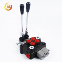 Válvula de Control Direccional Monobloque Hidráulica Manual de 2 Palancas Junbao ZDa-L15, 63Lpm, 315Bar, para Tractor y Cargador, Venta al Por Mayor