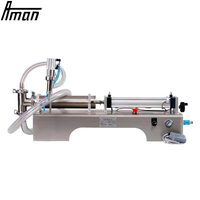Machine de remplissage de liquide à Piston manuel, pour miel, huile et bouteille d'huile, avec 2 buses, acier en plastique, livraison gratuite