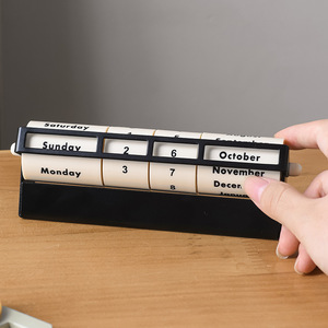 Calendario Perpetuo Giratorio de Lujo para el Hogar, Adorno Decorativo de Metal Premium - Product Image 3