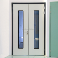 Portes intérieures d'hôpital modernes en acier inoxydable chinois de haute sécurité avec finition antirouille et isolation thermique