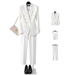 패션 OEM 맞춤 5XL 플러스 사이즈 여성용 흰색 정장 재킷 블레이저 및 코트 수트 - Product Image 1