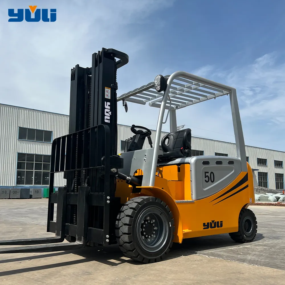 China Market High Quality Counterbalance Electric Forklift Truck 5000kg Capacity 5ton Battery Lift Truck For Sale