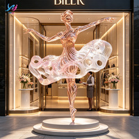 Sculpture abstraite en résine transparente personnalisable, décoration artistique durable pour l'aménagement paysager, hôtels et parcs
