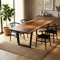 Plateaux de table en bois massif écologiques, bord naturel, en bois de Raintree