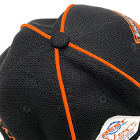 Casquette de baseball noire avec logo brodé en 3D et écusson personnalisés pour activités sportives