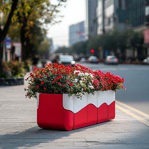 Pots <span class=keywords><strong>de</strong></span> fleurs et jardinières personnalisés en <span class=keywords><strong>fibre</strong></span> <span class=keywords><strong>de</strong></span> <span class=keywords><strong>verre</strong></span> pour intérieur et extérieur, modèle <span class=keywords><strong>XXL</strong></span> pour fleurs artificielles en <span class=keywords><strong>pot</strong></span>, usage commercial - Product Image 6