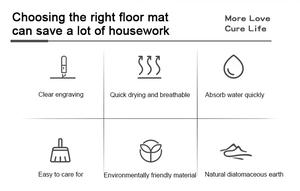 איכות גבוהה דיאטומיט מחצלת אמבט מחצלת מהירה יבש טבעי מים דיאטומיט מים לחדר אמבטיה - Product Image 3