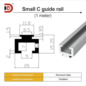 Fleksibel sabuk konveyor aksesoris besar/Sedang/kecil C pagar pembatas rel aluminium bantalan paralel rel sisi berhenti bantalan konektor rel - Product Image 3