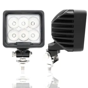 Lampu Kerja Led Universal 4 Inci 60W, Lampu Traktor Kotak Banjir Led 4800LM Rumah Aluminium Diecast Perangkat Keras Baja Tahan Karat