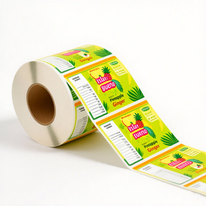 Custom Printed Logo Roll Plastic Vinyl PVC Waterproof Adhesive Food Glass Bottle Packaging Sticker Label Printing - Product Image 1