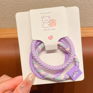 ยางรัดผมไม่ทำลายเส้นผม - ที่รัดผมหางม้า 3 ชิ้น - ยางรัดผมแบบยืดหยุ่นสำหรับผมหนา - ที่รัดผมแบบถักสำหรับผู้หญิงและเด็กผู้หญิง - Product Image 6