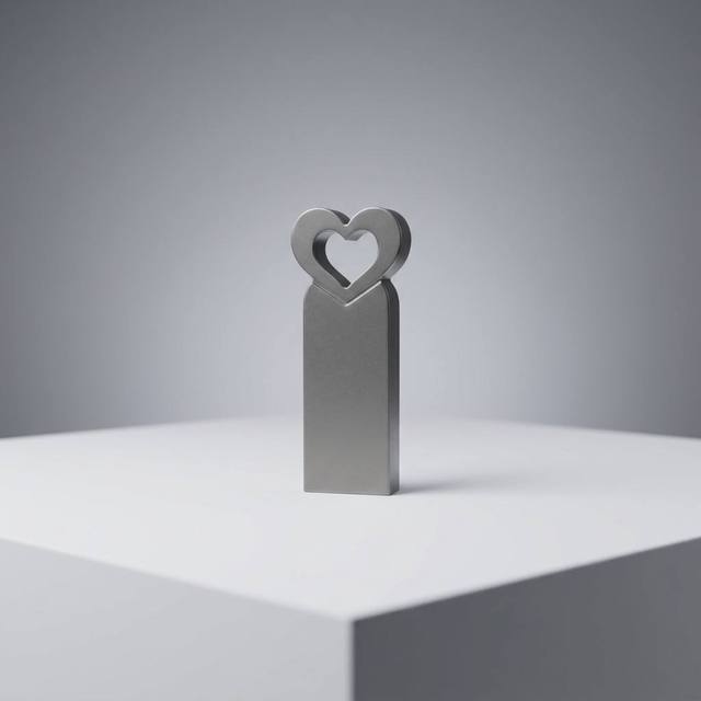 Custom Logo Heart Shape Metal USB 2.0 Flash Drive 4GB/8GB/16GB/32GB with 2-Year Warranty and 10MB/s Read Speed