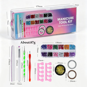 Kit de cuidado de uñas de 7 piezas, juego de removedor de uñas con toallitas para uñas, pinzas para remojar uñas, lima de uñas, pulidor, herramientas de manicura al por mayor - Product Image 5