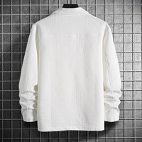 Veste décontractée jacquard à simple boutonnage pour homme, coupe ample, style européen et américain, avec patchwork de couleur unie