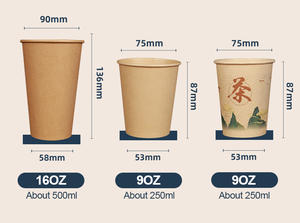 Vasos de Papel Kraft de Pared Simple de 8oz, Reciclables, para Bebidas Calientes, para Llevar, Ecológicos, Desechables, para Café - Product Image 6