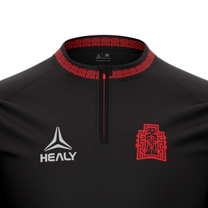 Chaqueta de fútbol para hombre Warmup Black Logotipo personalizado Chaquetas deportivas de fútbol Uniformes de club de entrenamiento - Product Image 2
