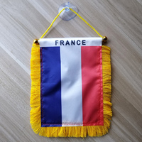 Drapeaux nationaux français bleus, blancs et rouges, imprimés double face en polyester, 3x5 pieds, pour l'encouragement mondial européen