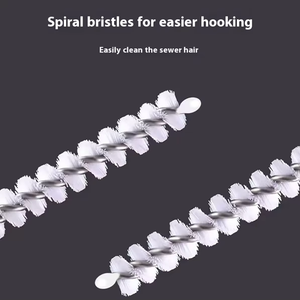แปรงทำความสะอาดท่อระบายน้ำแบบยืดหยุ่น 45 ซม. แปรงขจัดสิ่งอุดตันในท่อห้องน้ำ กำจัดเส้นผมในท่อระบายน้ำ เครื่องมือแก้ปัญหาท่ออุดตัน - Product Image 3