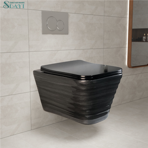 SADYI High-end One-Piece Wall Mounted WC Toilet Bowl <strong>White</strong> <strong>Black</strong> Marble Hanging <strong>Bathroom</strong> Ceramic Wall Hung Toilets - Product Image 4