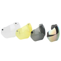 Lensa Visor Pengganti Helm OEM 4 Jenis Abu-abu Kuning Bening Warna-warni Magnetik Snap-On Bersepeda Seluncur Cepat Grosir