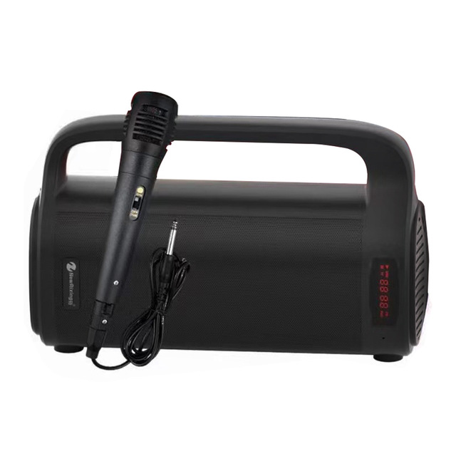 1 mic NRS01M RGB portable hook handle Karaoke boombox BT speaker display LED screen wireless speakers sound box outdoor