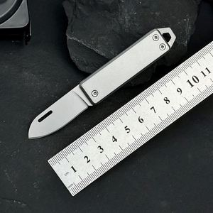 Cuchillo de Bolsillo Profesional de Acero Inoxidable para Acampar al Aire Libre, Cuchillo de Supervivencia Plegable Multifuncional DIY OEM con Llavero - Product Image 1