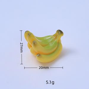 Aksesoris DIY Mini Buah Resin Pisang untuk Anting Jepit Rambut Casing Ponsel - Product Image 6