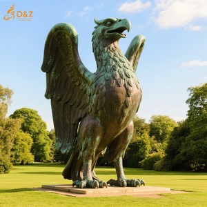 D & Z fonderia Design e fusione enorme parco all'aperto famosa scultura in ottone classico bronzo statua di grifone con ala - Product Image 4