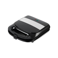 Machine à sandwichs et gaufres quatre tranches avec plaque de cuisson double zone, revêtement antiadhésif - Appareil de cuisine