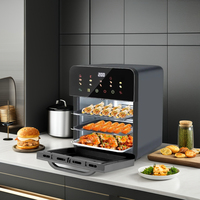 Four à friture sans huile électrique 110V 10L avec contrôle numérique, protection contre la surchauffe et fenêtre d'observation pour usage domestique