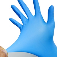 Gants jetables bleus en nitrile d'usine en Chine Gants en nitrile jetables épais pour examen clinique médical de qualité AQL 1.5