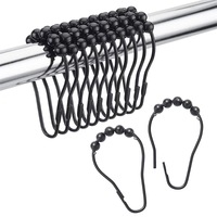 Anneau de suspension flexible en métal en forme de gourde pour rideau de douche, accessoire de rideau