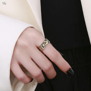 Anillo ajustable con apertura de personalidad Vintage, anillo clásico de la fortuna de estilo chino, anillo Pixiu chapado <span class=keywords><strong>en</strong></span> oro de ábaco exquisito, Unisex - Product Image 2