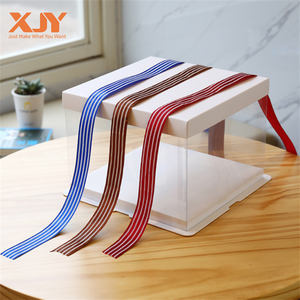 Xjy Cao Trong Suốt Inch Pet Lớn Vuông Nhựa Đám Cưới Hình Chữ Nhật Pop Bánh Bánh Hộp Với Biểu Tượng Tùy Chỉnh - Product Image 5