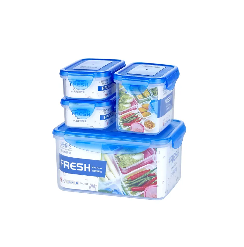 Kitchen Airtight Food Storage Containers Set Fridge Food Containers Minimalist Pp Bag Kitchen Tools Transparent 4 in 1 Set 503g