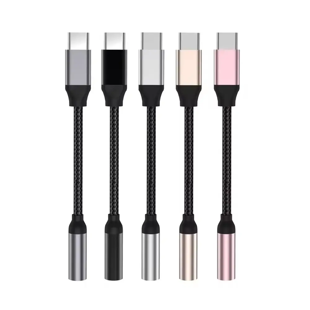 Hight quality DAC Hifi Type C to 3.5mm Earphone Jack USB C Phone Audio Adapter for Mobile Phone