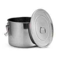 Restaurant & Bar Pot seau en acier inoxydable de 3/5/10/15 gallons pour le stockage des aliments Grand pot de stock scellé en silicone