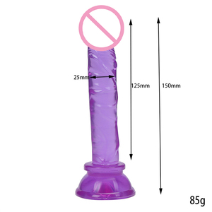 Vente en gros d'usine, jouets sexuels en cristal de gelée, pénis artificiel en PVC avec ventouse, <span class=keywords><strong>mini</strong></span> pénis coloré, jouet sexuel pour femmes - Product Image 2