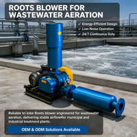 Souffleur à lobes écoénergétique pour l'aération diffusée des stations d'épuration des eaux usées, souffleur d'aération des eaux usées à haut débit d'air