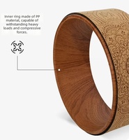 Rouleau de yoga en liège personnalisé avec logo, 32 cm, grain de bois, haute résistance, pour étirements de la colonne vertébrale, idéal pour les studios de Pilates et de fitness